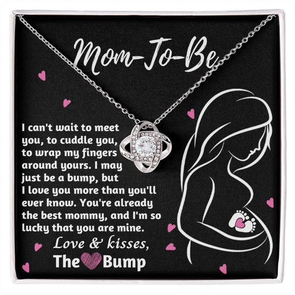 Mama-To-Be-The Best Mommy Love Knot Necklace