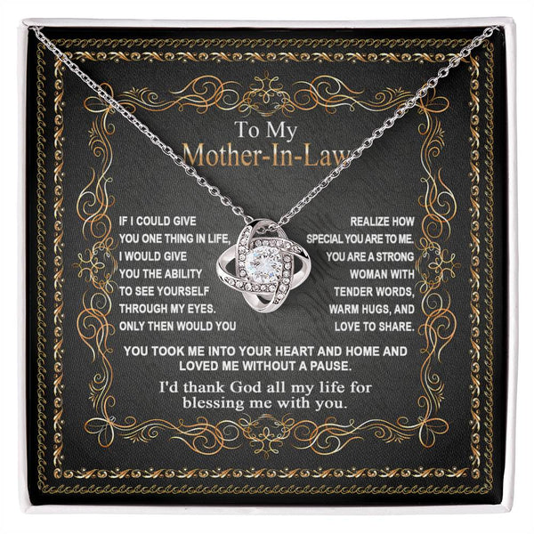 Mother-In-Law-Through My Eyes Love Knot Necklace