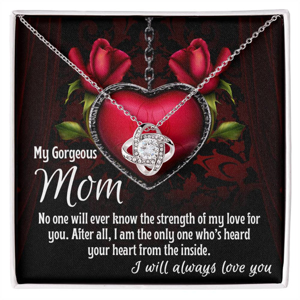 Mom-Heard Your Heart Love Knot Necklace