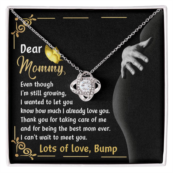 Mama-To-Be-Best Mom Ever Love Knot Necklace