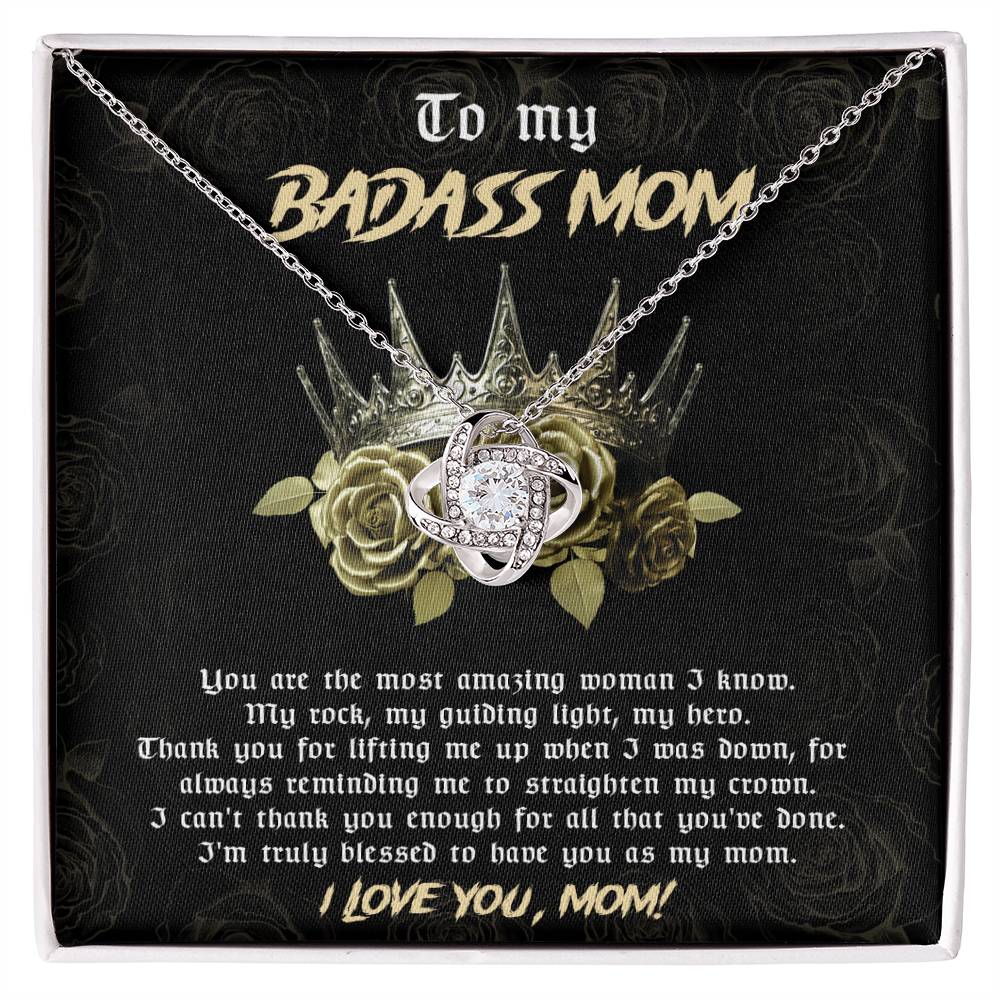 Mom-Straighten My Crown Love Knot Necklace