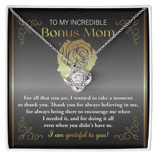 Bonus Mom-To Encourage Me Love Knot Necklace