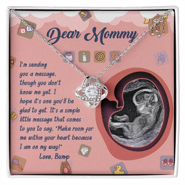 Mom To Be-On My Way Love Knot Necklace