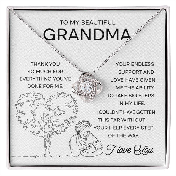 A Timeless Tribute to Grandma's Endless Support - Love knot necklace