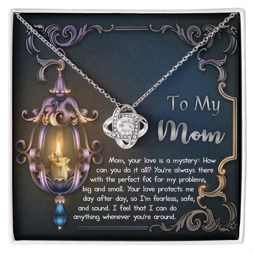 Mom-Love Is Mystery Love Knot Necklace