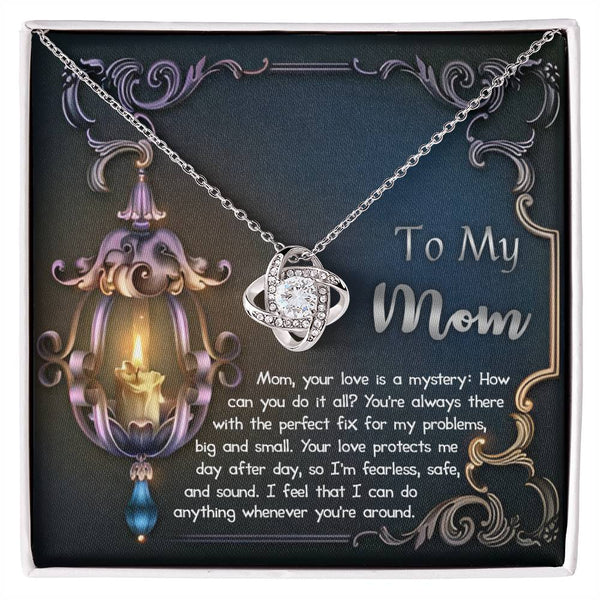 Mom-Love Is Mystery Love Knot Necklace