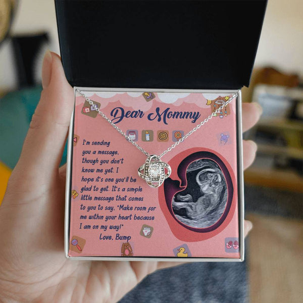 Mom To Be-On My Way Love Knot Necklace