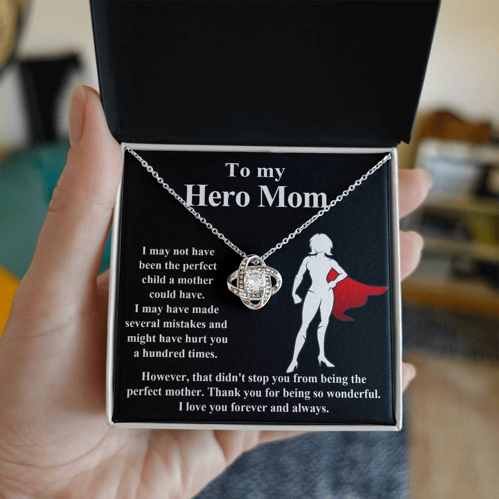 Mom-The Perfect Mother Love Knot Necklace
