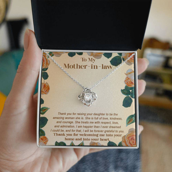 Mother-in-law-Grateful To You Love Knot Necklace
