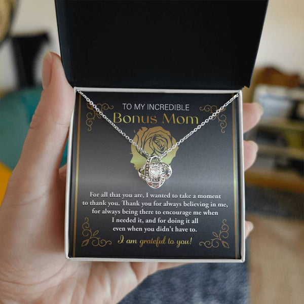 Bonus Mom-To Encourage Me Love Knot Necklace