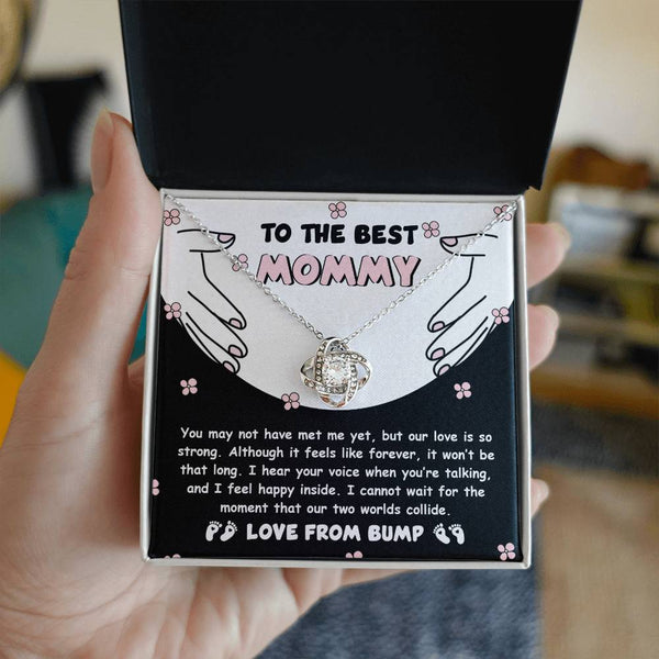 Mom To Be-Two Worlds Collide Love Knot Necklace