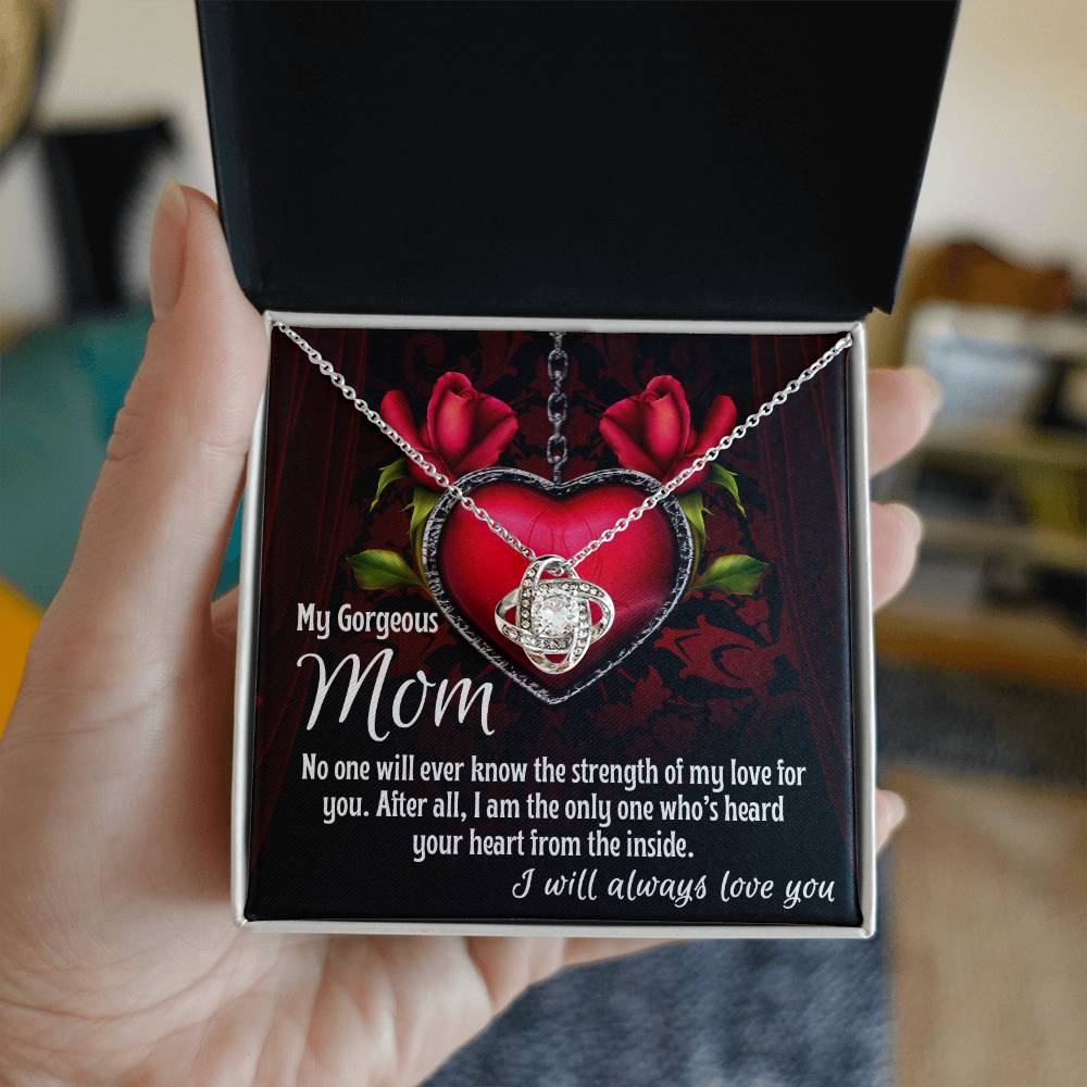 Mom-Heard Your Heart Love Knot Necklace