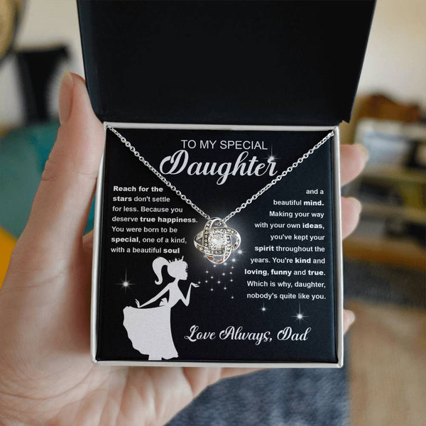 Bond Beyond Words - Love knot necklace to my Special Daughter