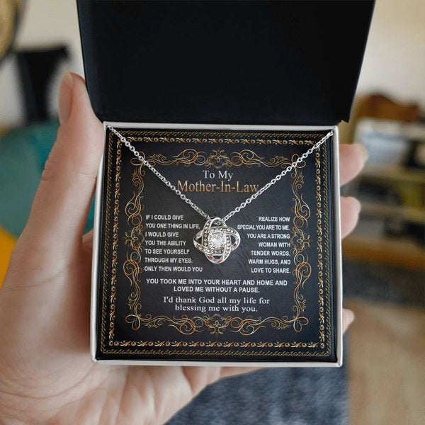 Mother-In-Law-Through My Eyes Love Knot Necklace