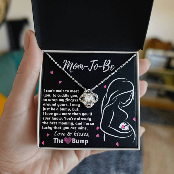 Mama-To-Be-The Best Mommy Love Knot Necklace