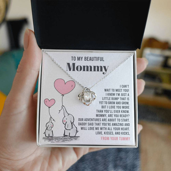 Mama To Be-All Your Heart Love Knot Necklace