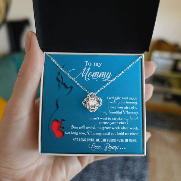 Mom To Be-Nose To Nose Love Knot Necklace