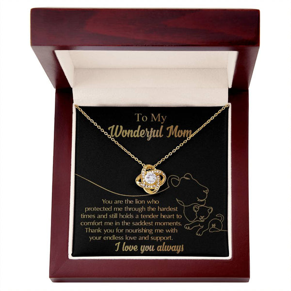 Mom-The Lion Love Knot Necklace