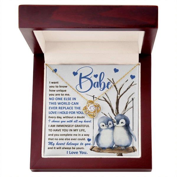 Love Knot Necklace Babe-Belongs To You