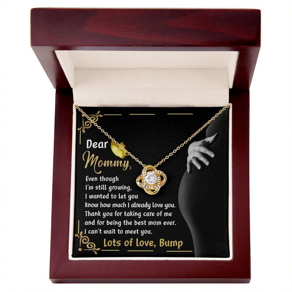 Mama-To-Be-Best Mom Ever Love Knot Necklace