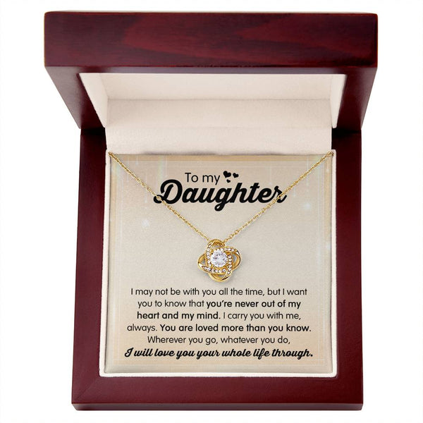 Forever Linked - Love Knot Necklace to my Daughter