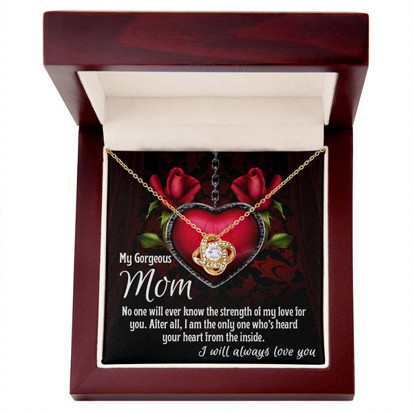 Mom-Heard Your Heart Love Knot Necklace