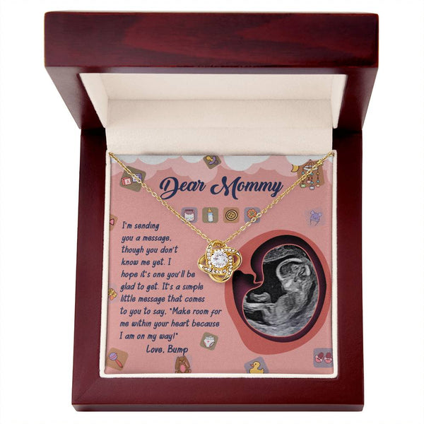 Mom To Be-On My Way Love Knot Necklace
