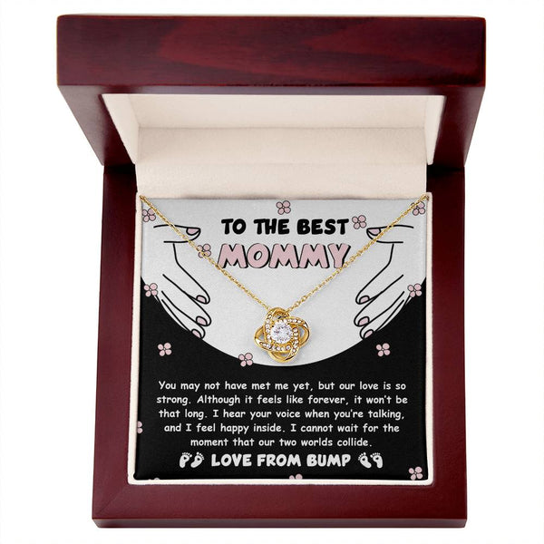 Mom To Be-Two Worlds Collide Love Knot Necklace