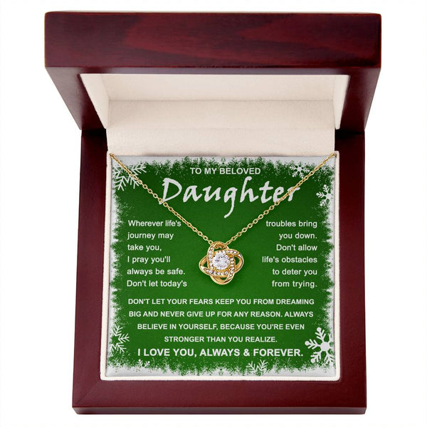 Daughter-Dreaming Big Love Knot Necklace