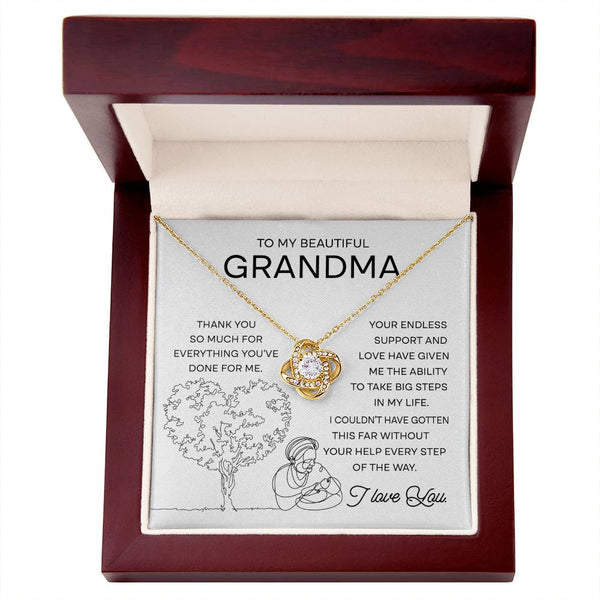 A Timeless Tribute to Grandma's Endless Support - Love knot necklace