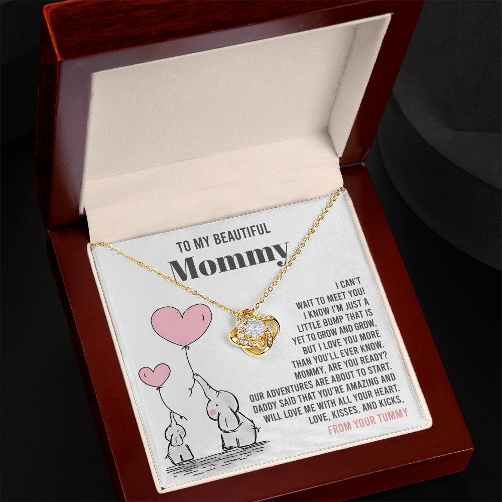 Mama To Be-All Your Heart Love Knot Necklace