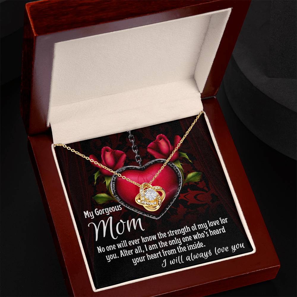 Mom-Heard Your Heart Love Knot Necklace