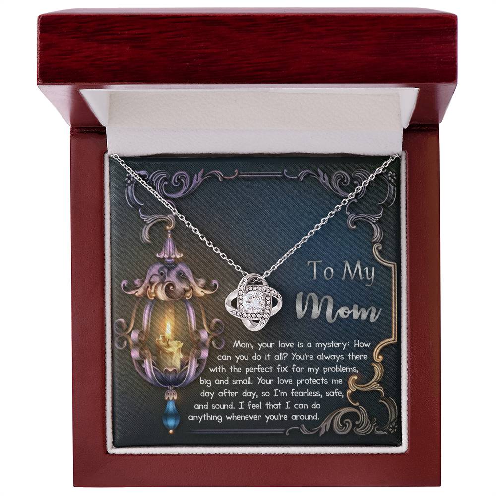 Mom-Love Is Mystery Love Knot Necklace