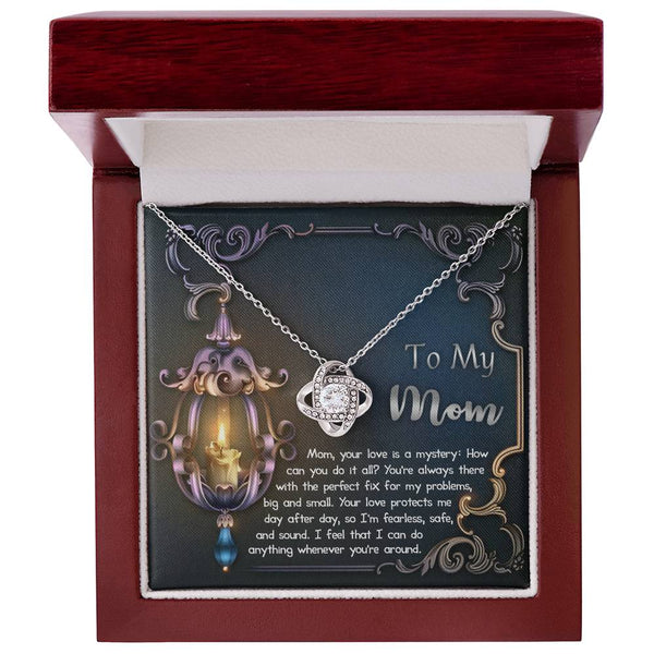 Mom-Love Is Mystery Love Knot Necklace
