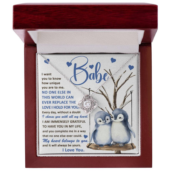 Love Knot Necklace Babe-Belongs To You