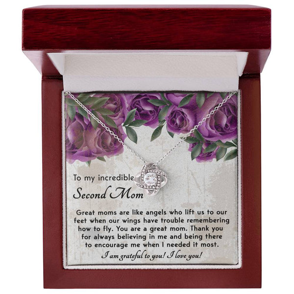Bonus Mom-Grateful For You Love Knot Necklace