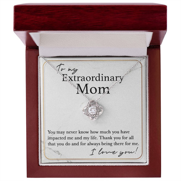 To my Extraordinary Mom - Eternal Love: The Perfect Gift for Mom - Love Knot Necklace
