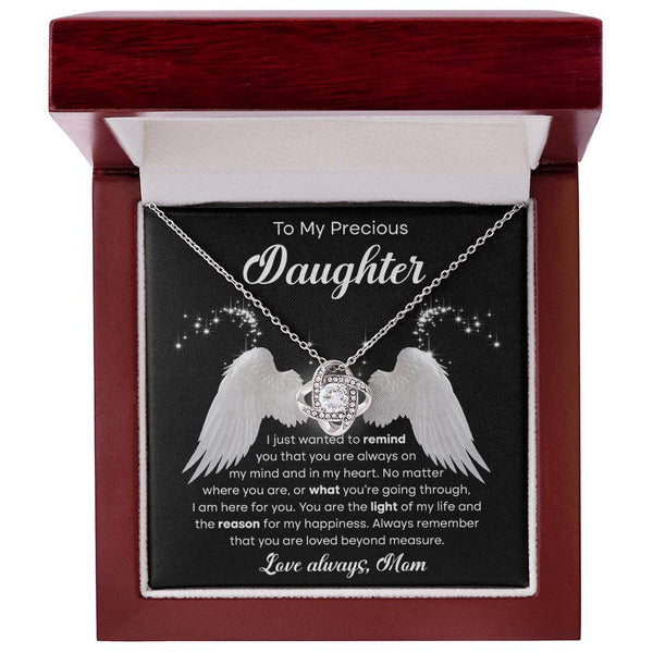 Unbreakable Ties - Love Knot Necklace - To my Precious Daughter