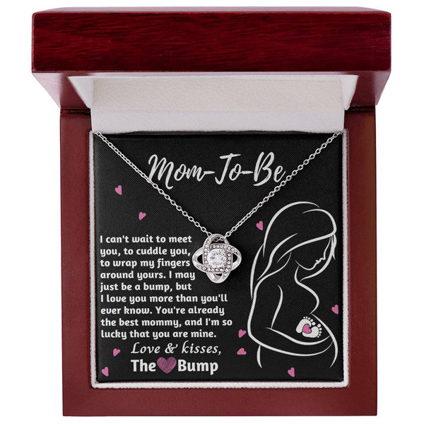 Mama-To-Be-The Best Mommy Love Knot Necklace