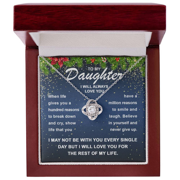 Daughter-Smile And Laugh Love Knot Necklace