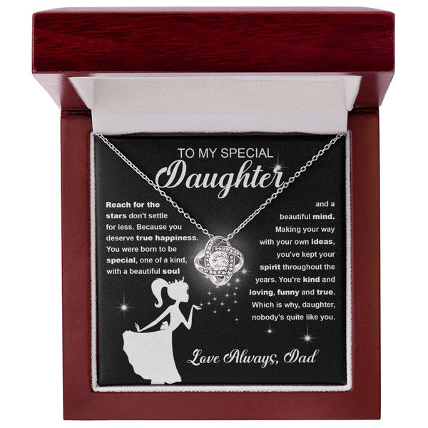 Bond Beyond Words - Love knot necklace to my Special Daughter