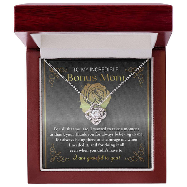 Bonus Mom-To Encourage Me Love Knot Necklace