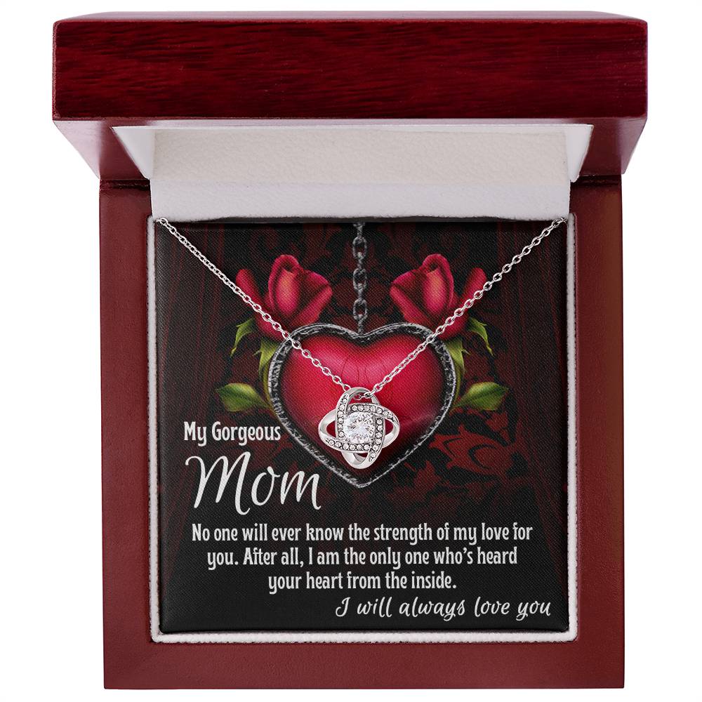 Mom-Heard Your Heart Love Knot Necklace