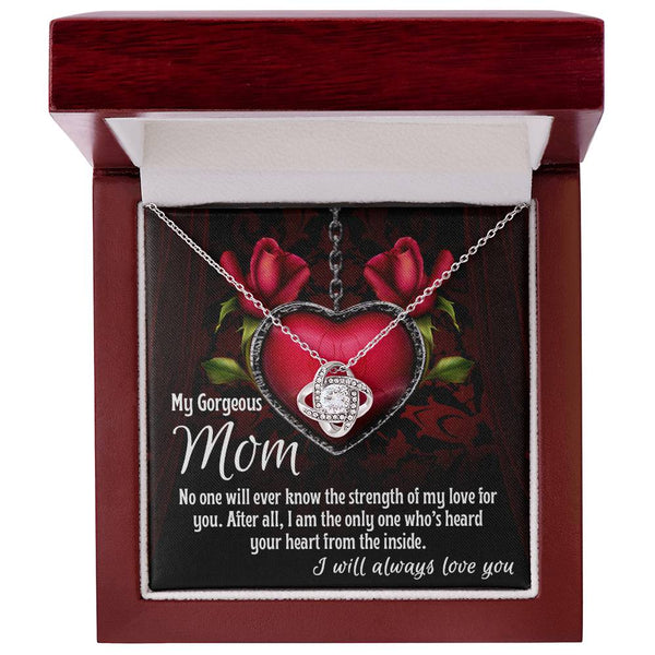 Mom-Heard Your Heart Love Knot Necklace