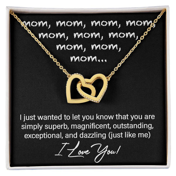 Mom-Just Like Me Interlocking Heart Necklace