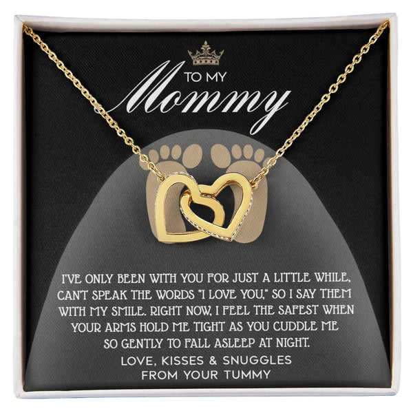 Mama-To-Be-I Love You Interlocking Heart Necklace