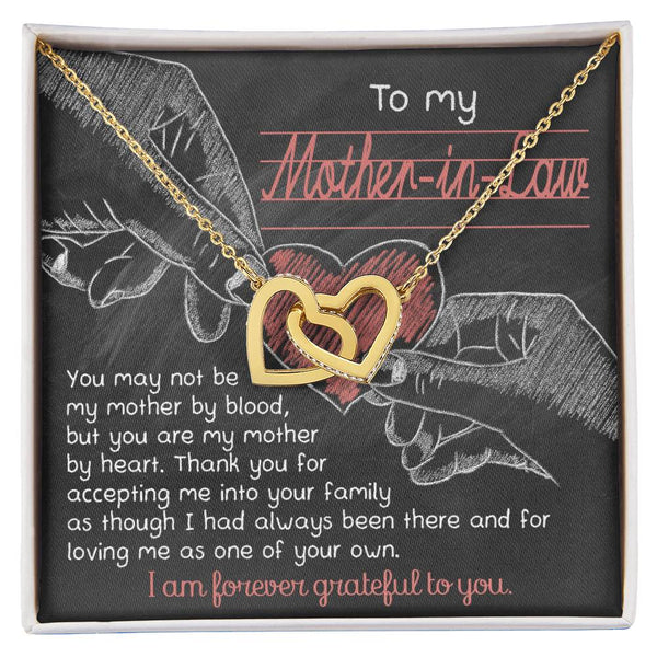 Mother-In-Law-Mother By Heart Interlocking Heart Necklace