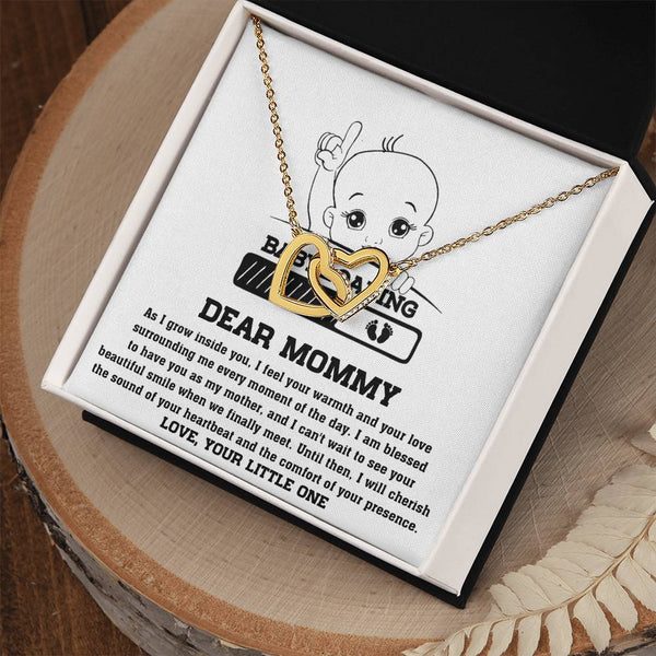 Mama To Be- Your Little One Interlocking Heart Necklace