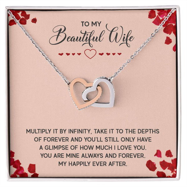 Eternal Love: Interlocking Hearts Necklace for my Beautiful Wife