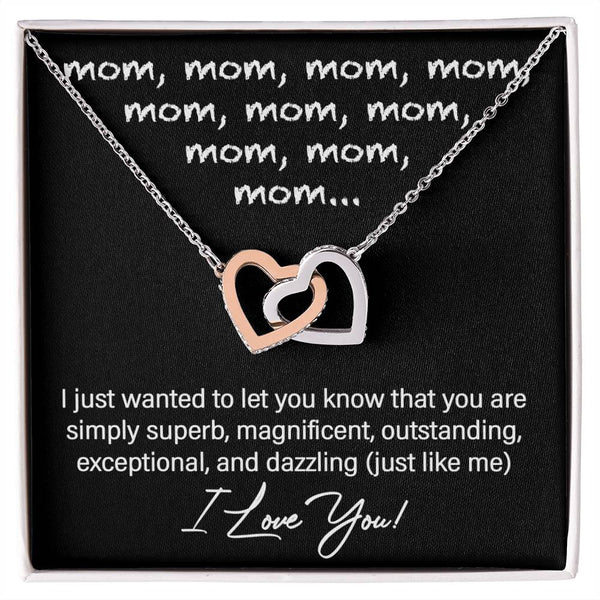 Mom-Just Like Me Interlocking Heart Necklace